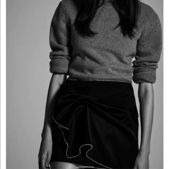 Zara black rhinestone bow mini skirt - Picture 7 of 13